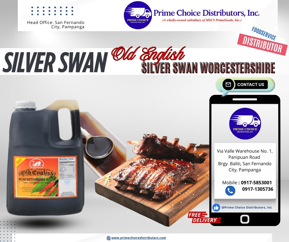 Silver Swan Worcestershire Sauce trusted distributor in Pampanga, Bataan, Bulacan, Tarlac, and Zambales.