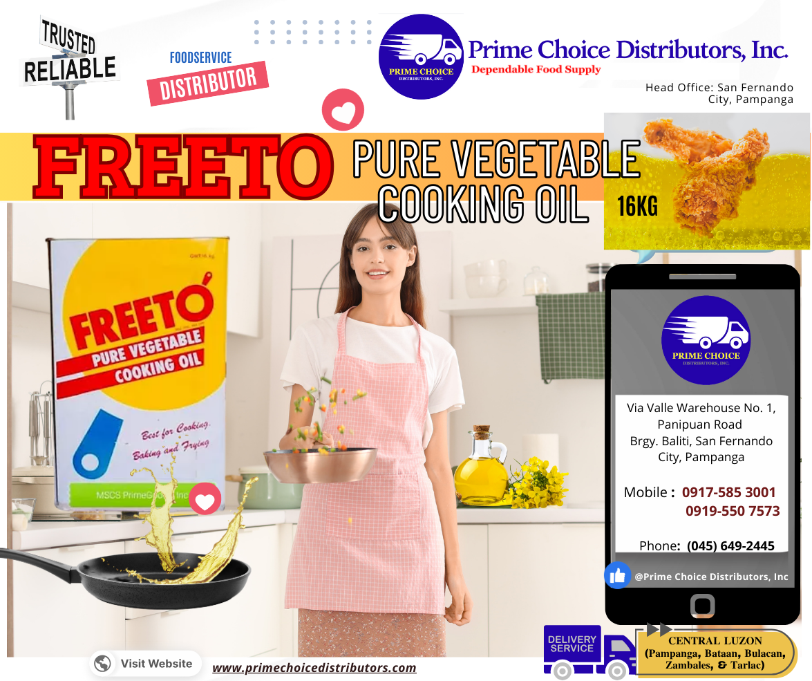 Freeto Pure Cooking Oil Supplier Philippines